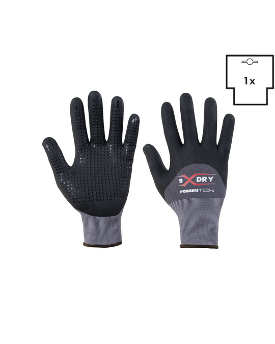 GGC045 GUANTO NYLON-SPANDEX / NITRILE MICRO-SCHIUMA 3/4 TRASPIRANTE PUNTINATO - immagine 1