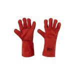 GUANTO ANTICALORE SALDATORE, PELLE CROSTA, TUTTO FODERATO, CUCITURE KEVLAR